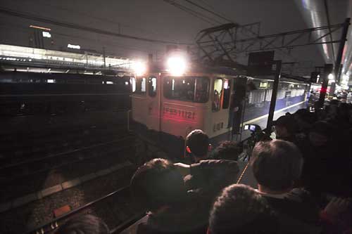 The last train "Ginga" at Kyoto station